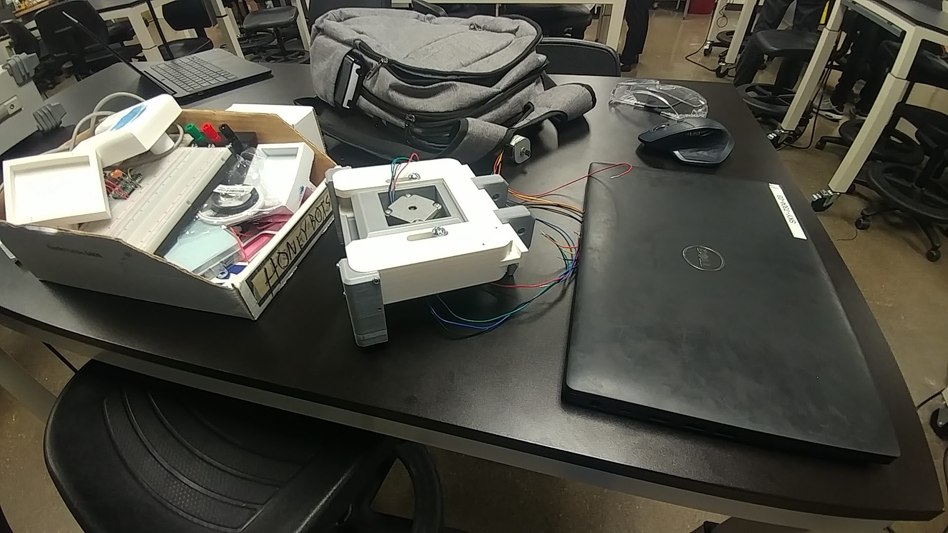 Robot chassis opened up