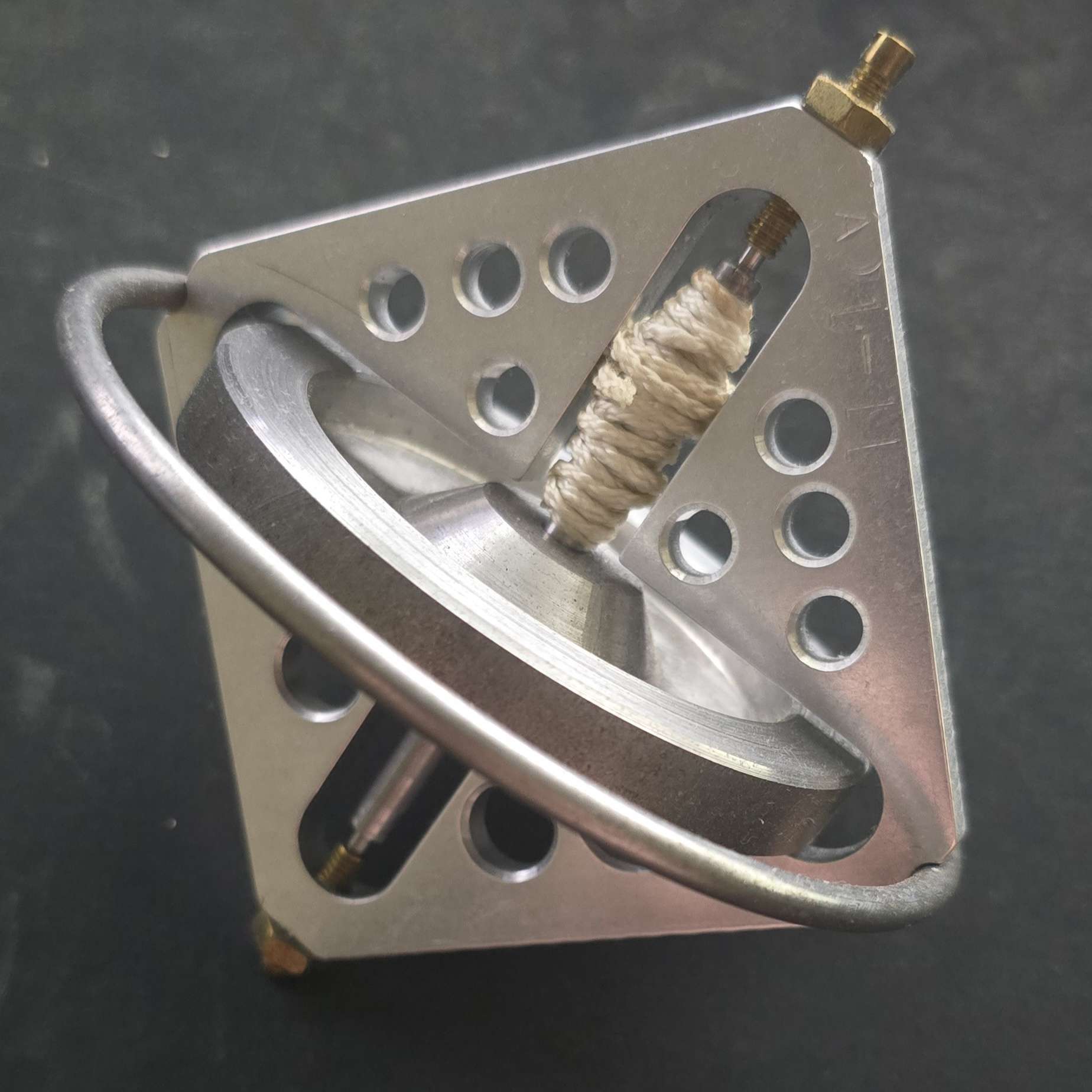 Finished gyroscope, top view
