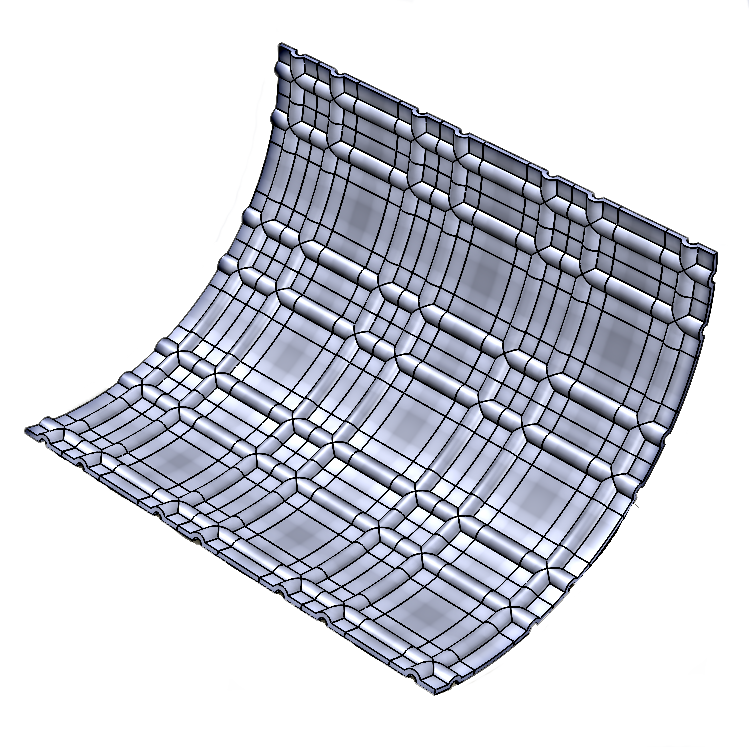 Full curved lattice render