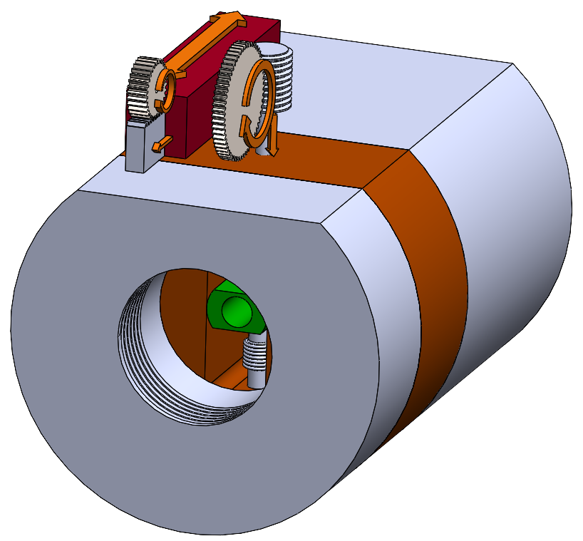 Rack-and-pinion actuator interface